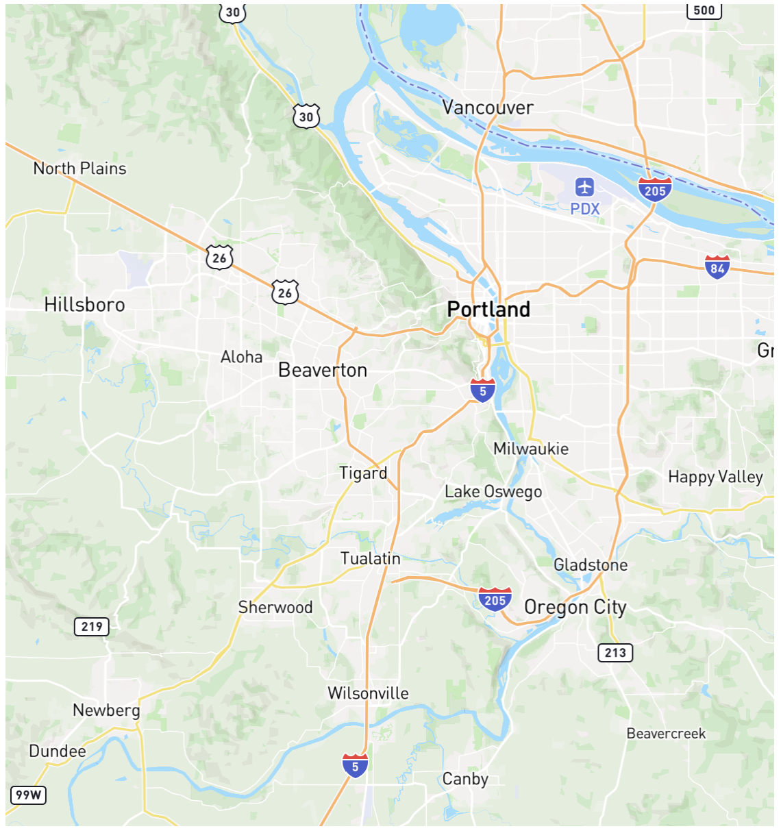 Portland Metro Area Map